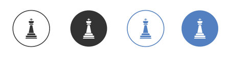 Chess king icon symbol set concept.のイラスト素材