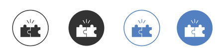 Compatibility icon symbol set concept.
