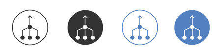 Consolidation icon symbol set concept.