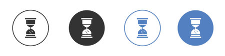 Hourglass icon symbol set concept.