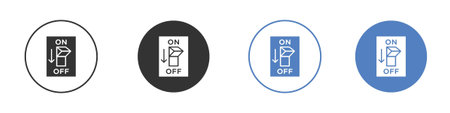Light switch off icon symbol set concept.のイラスト素材