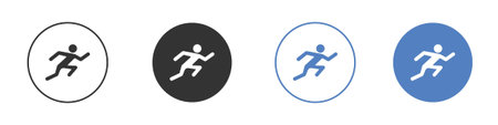 Running icon symbol set concept.