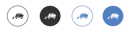 Snowplow icon symbol set concept.