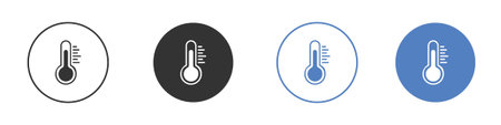 Temperature icon symbol set concept.