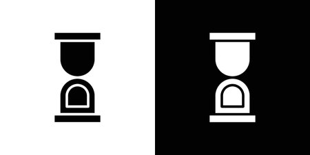 Hourglass icon line style. Graphic design element vectors