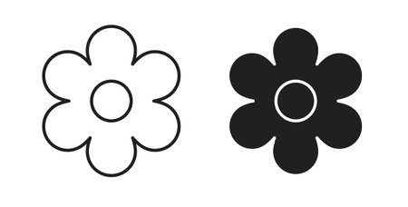 Flower icon in line design. Editable stroke icon.のイラスト素材