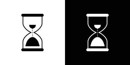 Hourglass end icon. filled flat sign for mobile concept and web