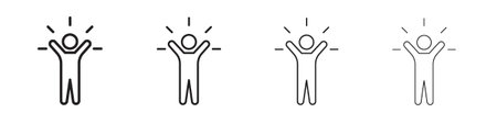 Self confidence icon. editable stroke icon for graphic project