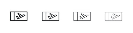 Air tickets icon symbol. Modern, simple line stroke collection