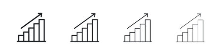 Growing profit icon symbol. Modern, simple line stroke collection