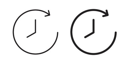 Duration icons. Vector graphic. Editable vector stroke. EPS 10.