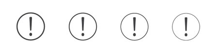 Exclamation interface icon illustration symbol. thin line symbol on white background - editable...