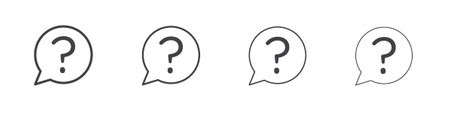 Interrogation icon illustration symbol. thin line symbol on white background - editable stroke...