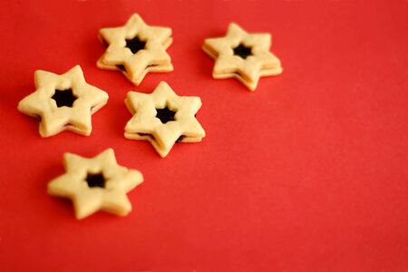 Homemade sweets in a shape of star の写真素材