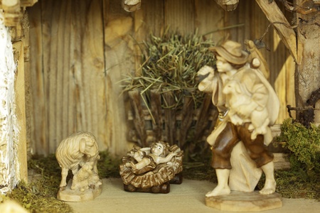 Nativity scene soft focus