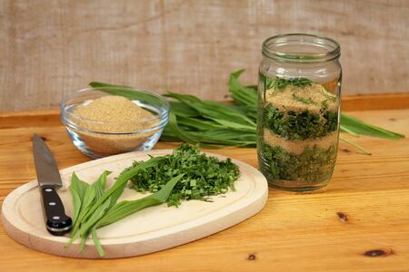 Making medicinal mixture from herbs against  strong cough 