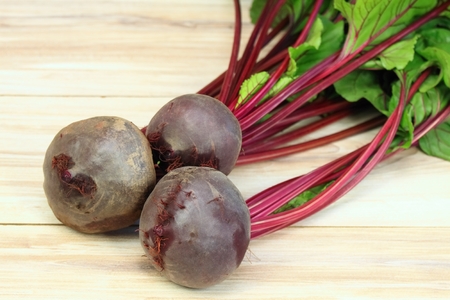Fresh organic red beets just picked up from the garden, beetroots are washed