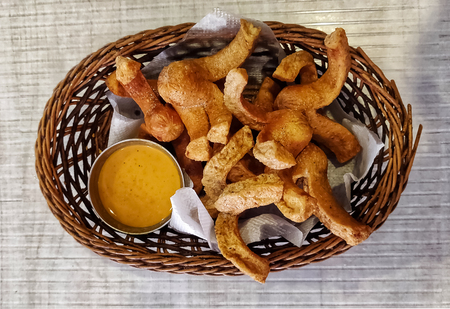Fried chicken sausages