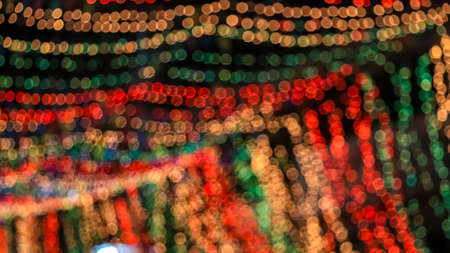 Bokeh of decoration lights background or texture