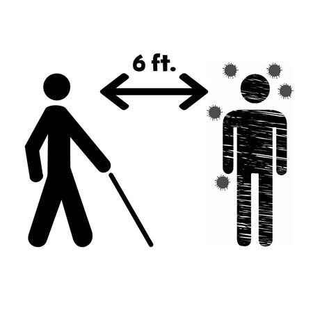 Social Distancing Icon Vector Illustrationのイラスト素材