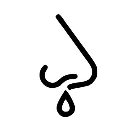 Running nose icon vector illustrationのイラスト素材