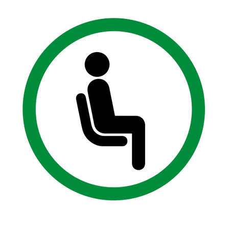 Please Dont Use This Seat or Please Don't Sit Here printable pictogram for public places.のイラスト素材