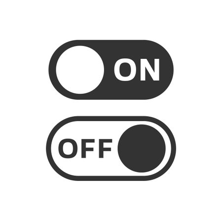 On Off Toggle Button Icon vector illustrationのイラスト素材