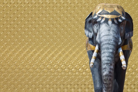 elephant statue on abstract background 