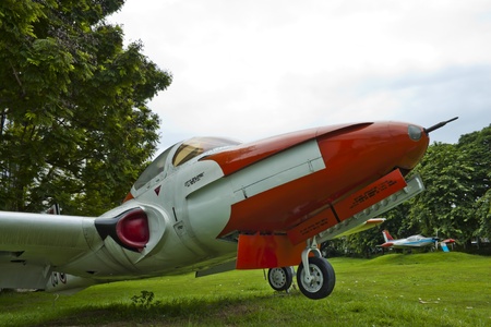 BANGKOK - JUNE 22 : CESSNA T-37B,Vintage aircraft on display at the Royal Thai Air Force museum ( RTAF) on June 22, 2011 in Bangkok, Thailand. のeditorial素材