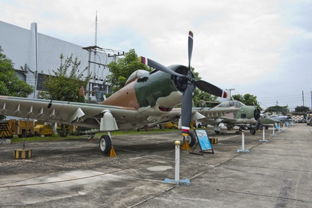 BANGKOK - JUNE 22 : SKY RIDER- DOUGLAS AD-1,Vintage aircraft on display at the Royal Thai Air Force...