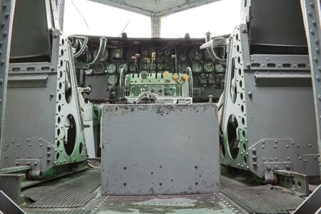 BANGKOK - JUNE 22 : C 130 Old Cockpit,Vintage aircraft on display at the Royal Thai Air Force museum ( RTAF) on June 22, 2011 in Bangkok, Thailand. のeditorial素材