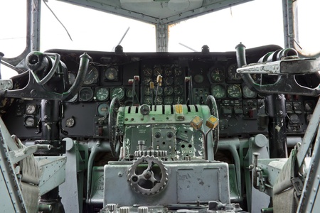 BANGKOK - JUNE 22 : C 130 Old Cockpit,Vintage aircraft on display at the Royal Thai Air Force museum...