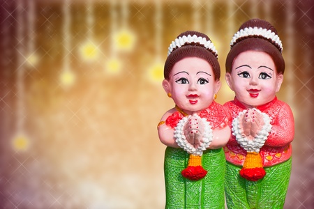 Thai traditional welcome sign  の写真素材