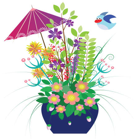 Flower pot vectorのイラスト素材