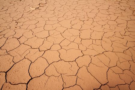 Dry land, cracked ground background