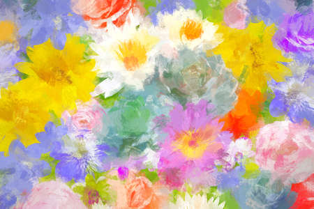 blossom flowers bouquet in heart shape on white backgroundの写真素材