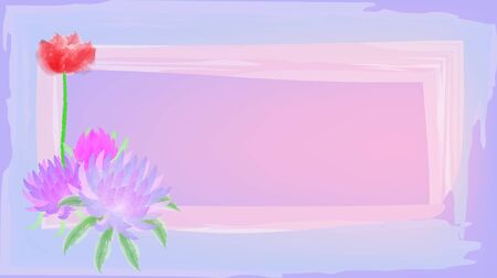 Blossom flowers background, watercolor painting style. vector illustrationのイラスト素材