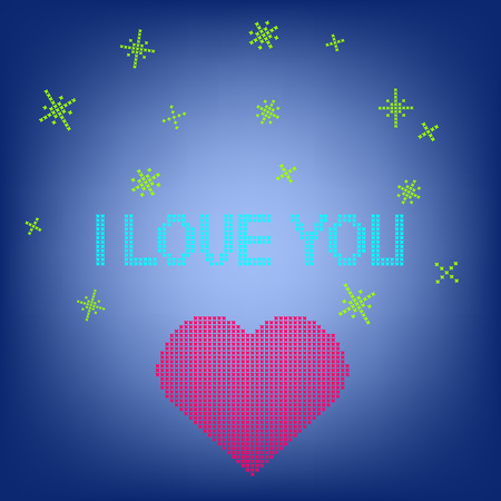 Heart shape in embroidery style Valentine concept, vector illustration eps10のイラスト素材