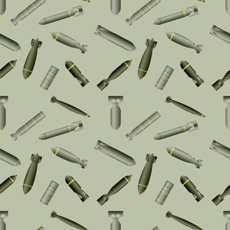 Seamless pattern background, set of bombs and rockets, vector illustration eps10のイラスト素材