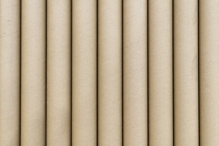 Wall background made from brown paper core.の写真素材