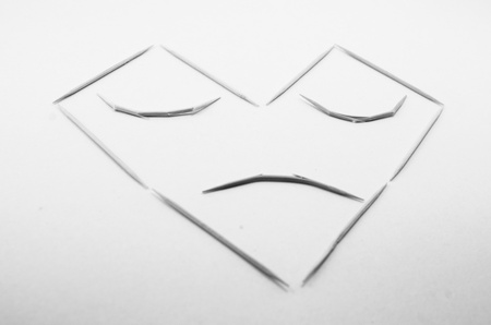 This is a emotion wood happy , sadly , or whatever feelingの写真素材