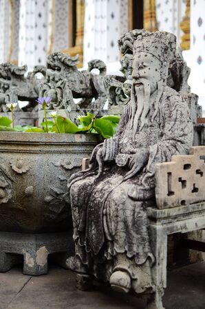 This is the Chinese statue at Arun Temple from thailandの写真素材