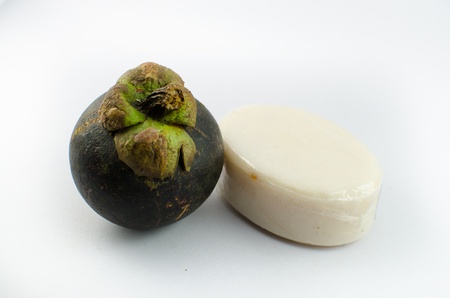 Mangosteen soap made by natural ingredientの写真素材
