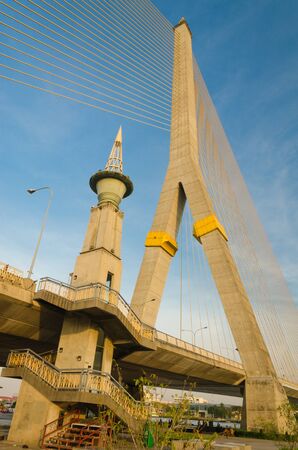 Rama8 bridge is the one landmark of bangkok province. (Thailand)の写真素材