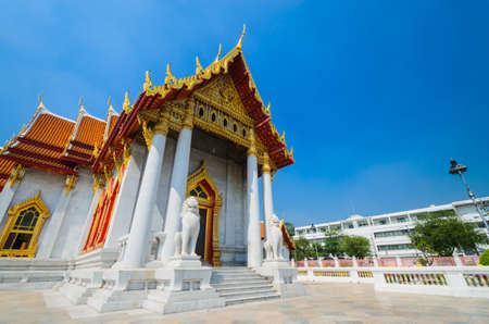 benchamabophit temple is the 1in9 temple landmark of bangkok. (thailand)の写真素材