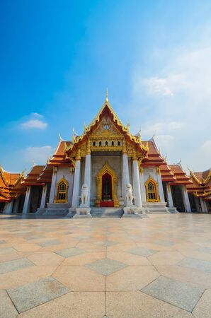 benchamabophit temple is the 1in9 temple landmark of bangkok. (thailand)の写真素材