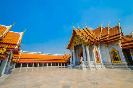 benchamabophit temple is the 1in9 temple landmark of bangkok. (thailand)の写真素材