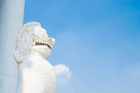 Statue thai tradition in benchamabophit temple.