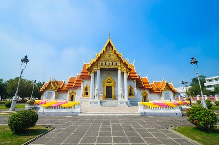 benchamabophit temple is the 1in9 temple landmark of bangkok. (thailand)の写真素材