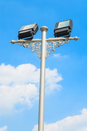 Lamp with blue sky.の写真素材